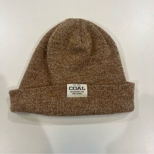 COAL Cuffed Beanie in Heatherned Tan Color